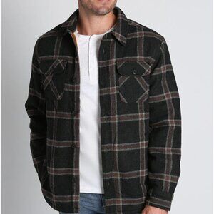 Jachs New York Men's Sherpa Lined Wool Blend Shirt Jacket Size L